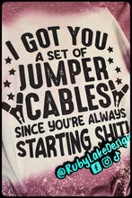 Load image into Gallery viewer, JUMPER CABLES FUNNY BLEACHED TEE
