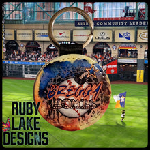 Load image into Gallery viewer, BREGGY BOMBS baseball CUSTOM KEYCHAIN
