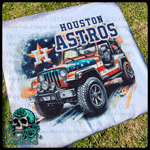 Load image into Gallery viewer, HOUSTON ASTROS JEEP ALL AMERICAN BASEBALL BLEACHED TEE
