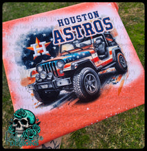 Load image into Gallery viewer, HOUSTON ASTROS JEEP ALL AMERICAN BASEBALL BLEACHED TEE
