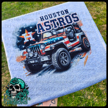 Load image into Gallery viewer, HOUSTON ASTROS JEEP ALL AMERICAN BASEBALL BLEACHED TEE
